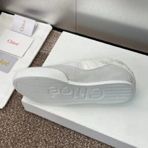 chloe white leather sneakers
