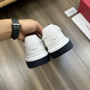 ferragamo casual napa leather mesh sneakers white