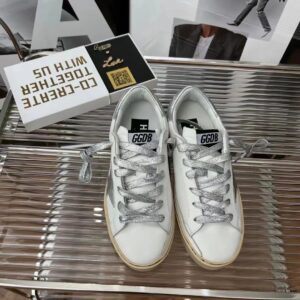 golden goose hi star sneakers silver