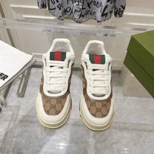 gucci re web sneakers white brown