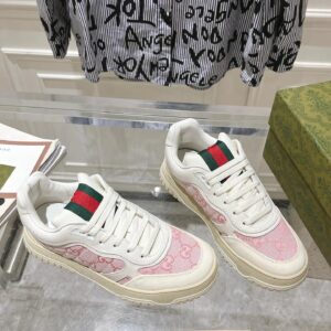 gucci re web sneakers white pink