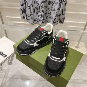 gucci re web sneakers black white