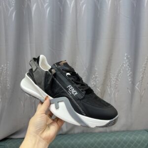 fendi flow men's fashion sneakers black