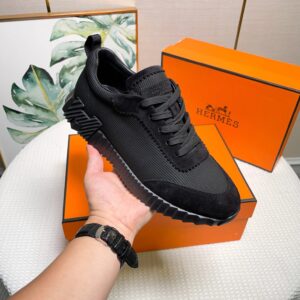 hermes bouncing casual sneakers black