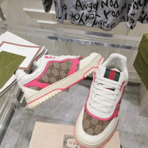 gucci re web sneakers pink beige