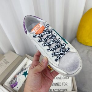 golden goose sstar sneakers purple green