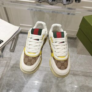 gucci re web sneakers white yellow