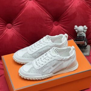 hermes jet suede mesh sneakers white