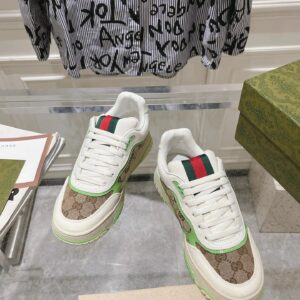 gucci re web sneakers white green