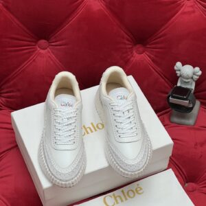 chloe white casual sneakers