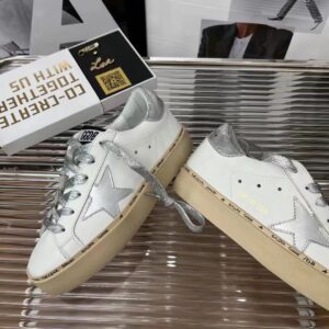 golden goose hi star sneakers silver
