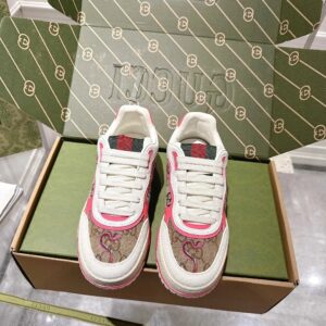 gucci re web sneakers white pink