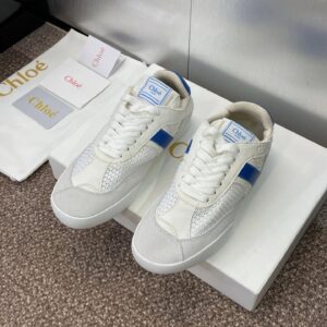 chloe white blue sneakers