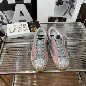 golden goose hi star sneakers glitter pink