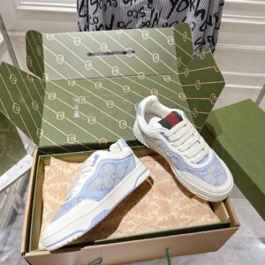 gucci re web sneakers white blue