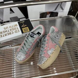 golden goose hi star sneakers glitter pink