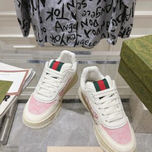 gucci re web sneakers white pink