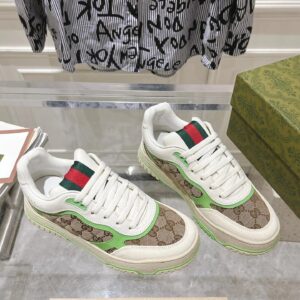 gucci re web sneakers white green