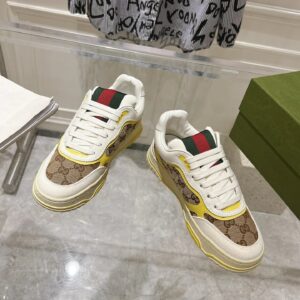 gucci re web sneakers white yellow