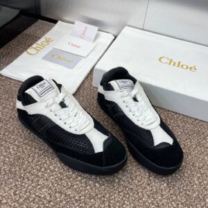 chloe sneakers black white