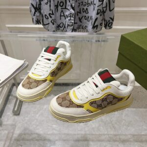 gucci re web sneakers white yellow