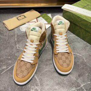 nike x air gucci premium sneakers brown