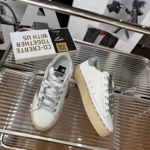 golden goose hi star sneakers silver