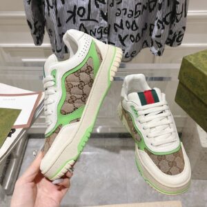 gucci re web sneakers white green