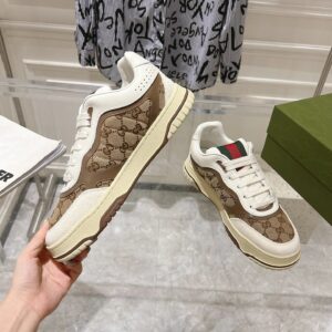 gucci re web sneakers white brown