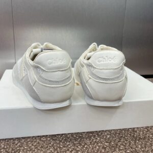 chloe white leather sneakers