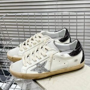 golden goose superstar sneakers black silver