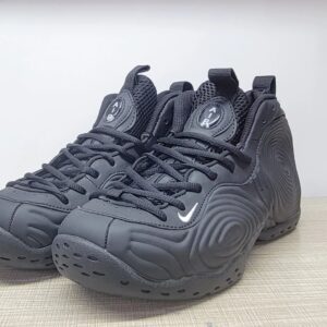 comme des garons x nike air foamposite one sp homme plus retro basketball shoes black