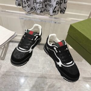 gucci re web sneakers black white