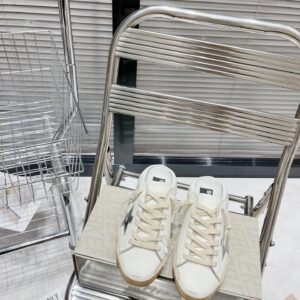 golden goose superstar sabot yellow silver