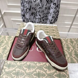 gucci re web sneakers maroon