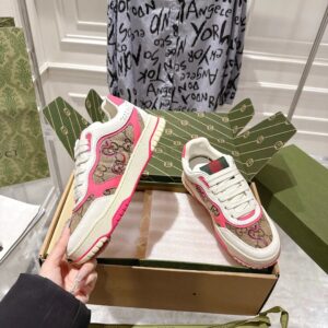 gucci re web sneakers white pink