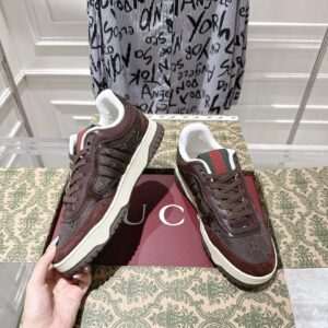 gucci re web sneakers maroon