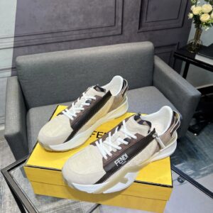 fendi flow men's fashion sneakers light brown