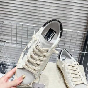 golden goose superstar sneakers black silver