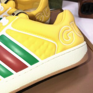 gucci distressed screener sneaker yellow