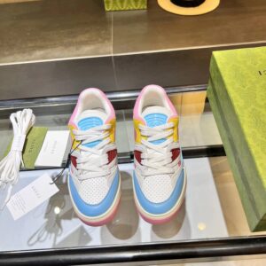 gucci screener low top sneakers pink blue
