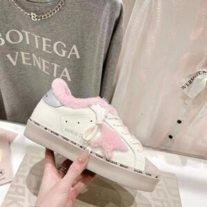 golden goose hi star sneakers pink wool