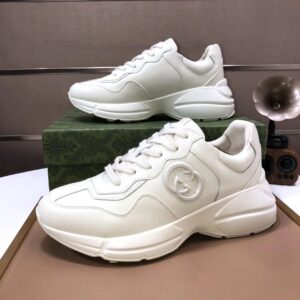 gucci rhyton clunky sneakers white