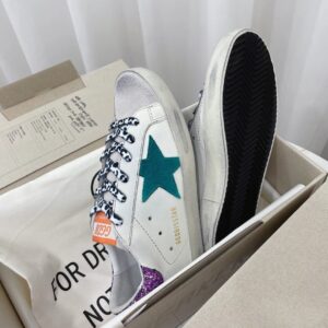 golden goose sstar sneakers purple green