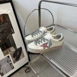 golden goose hi star sneakers pink star