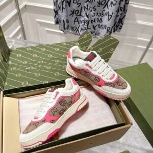 gucci re web sneakers white pink
