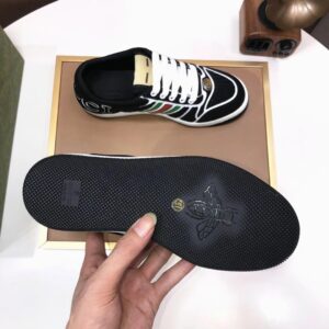 gucci distressed screener sneaker black
