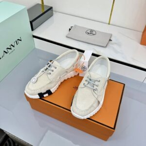 hermes loop leather sneakers beige