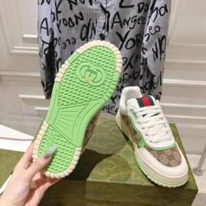 gucci re web sneakers white green