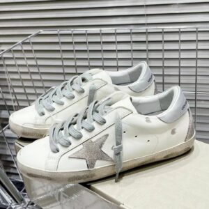 golden goose superstar sneakers silver